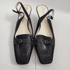 Ladies SZ 6M Bandolino Navy Leather Sling-Back Shoe NWOT